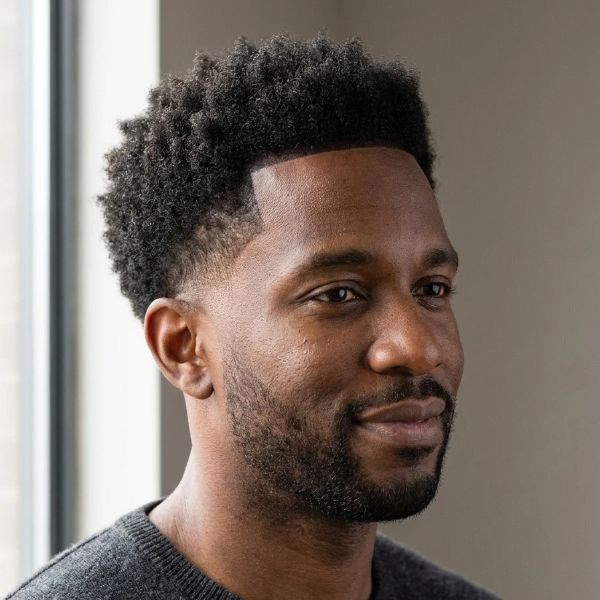 Afro Low Taper Fade Black Haircut