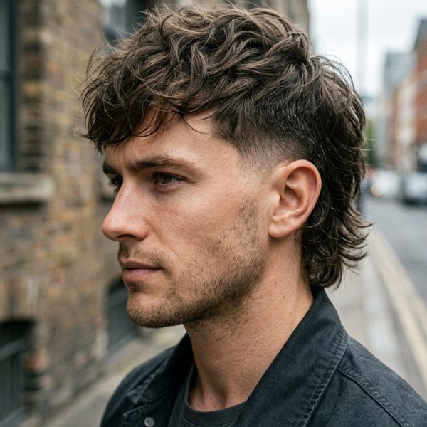 Burst Fade Low Taper Fade Modern Mullet Haircut