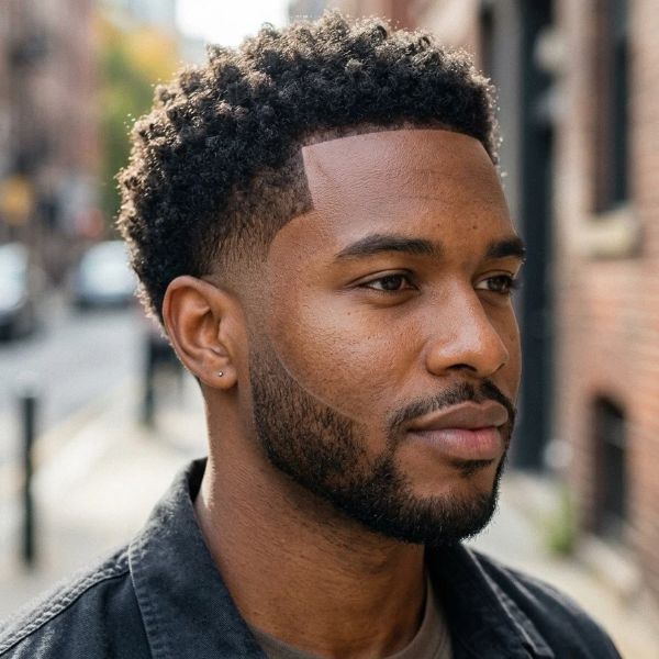 Burst Fade Taper with Line Up