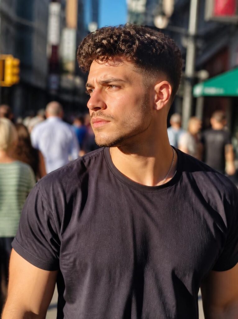 Classic Curly Burst Fade