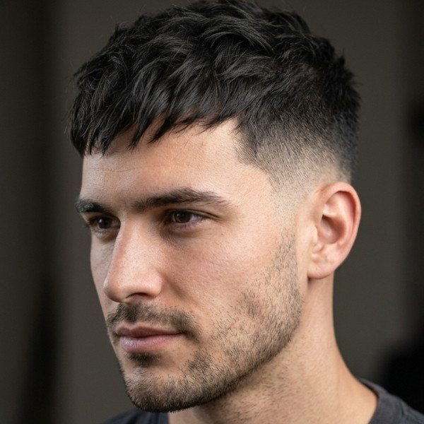 Classic Low Taper Fade Textured Crop Haircut