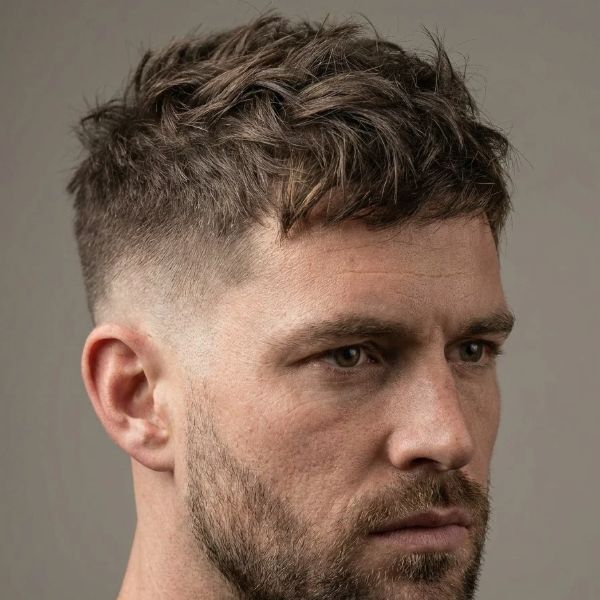 Classic Low Taper Fade Textured Crop Haircut