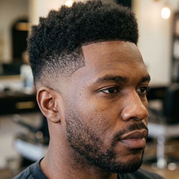 High Top Low Taper Fade Black Haircut