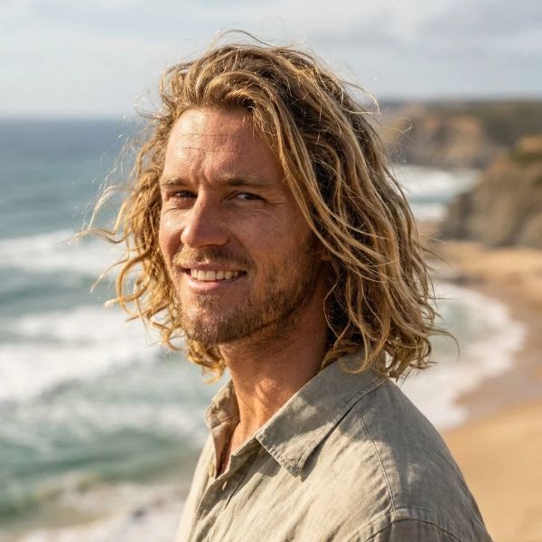 Long Flowing Surfer Hair