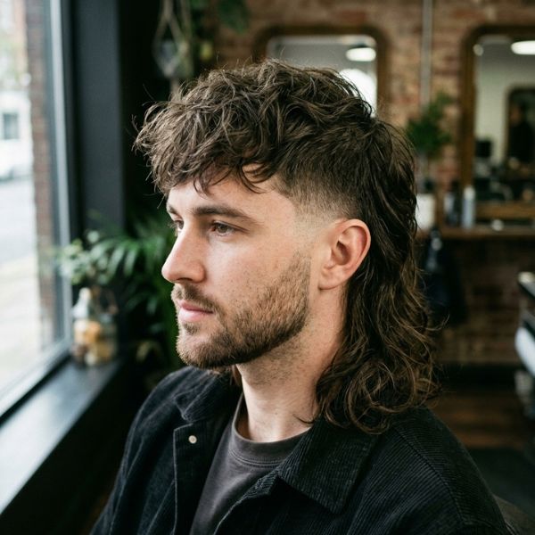 Long Low Taper Fade Modern Mullet Haircut