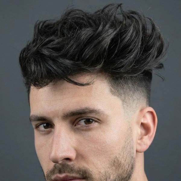 Messy Low Taper Fade Quiff