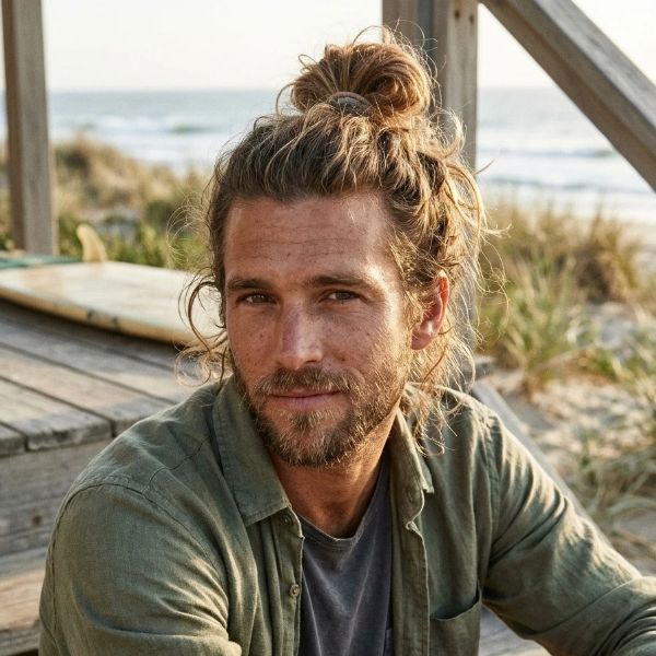 Messy Top Knot (Surfer Bun)