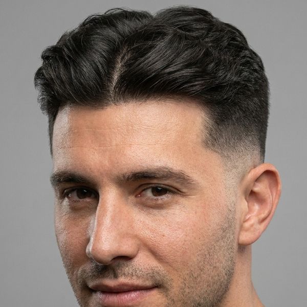 Middle Part Fade