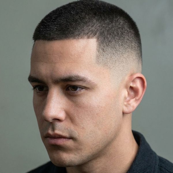 Military Low Taper Fade Buzz Cut