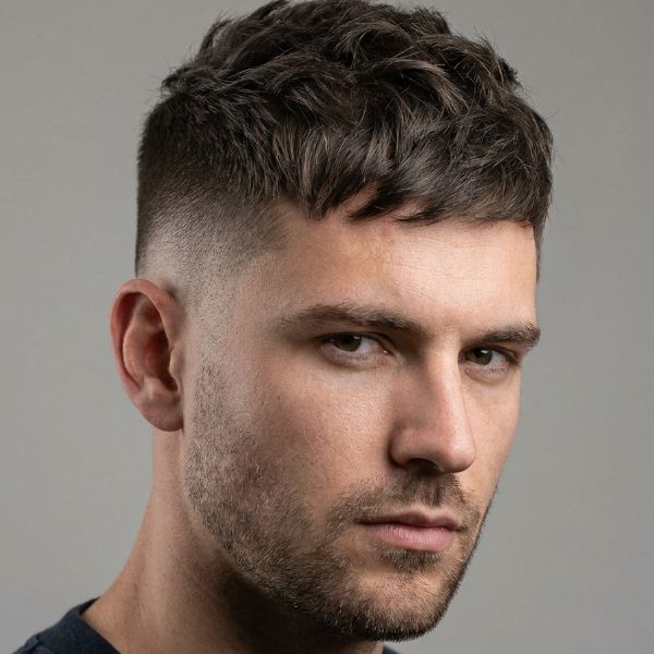 Modern Low Taper Fade Textured Crop Haircut