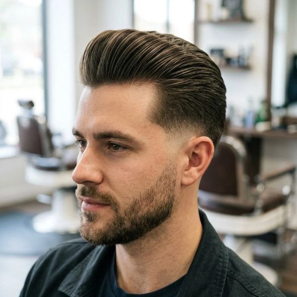 Pompadour Burst Fade Taper