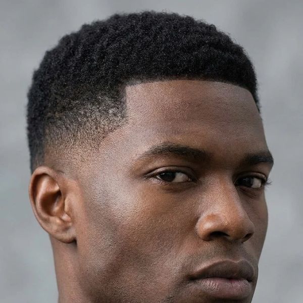 Short Low Taper Fade Black Haircut