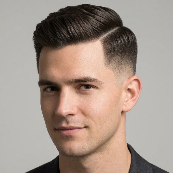 Short Low Taper Fade Side Part