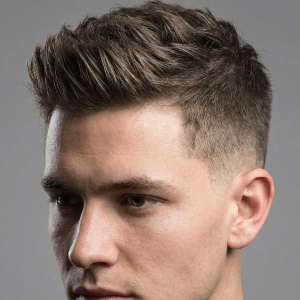 Short Quiff with Low Taper Fade