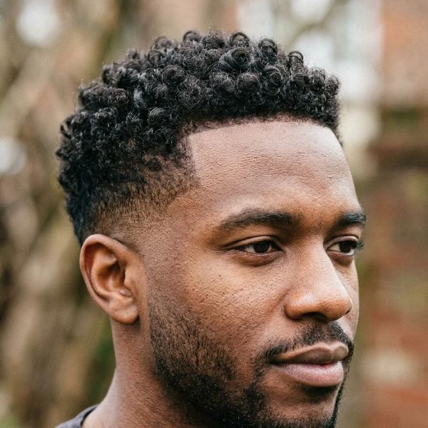 Textured Crop Low Taper Fade Black Haircut
