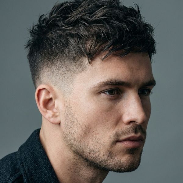 Textured Crop Mid Fade