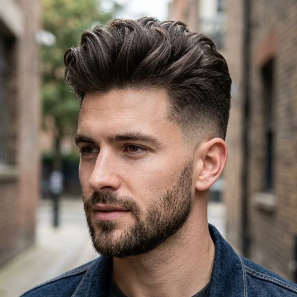 Thick Quiff Fade