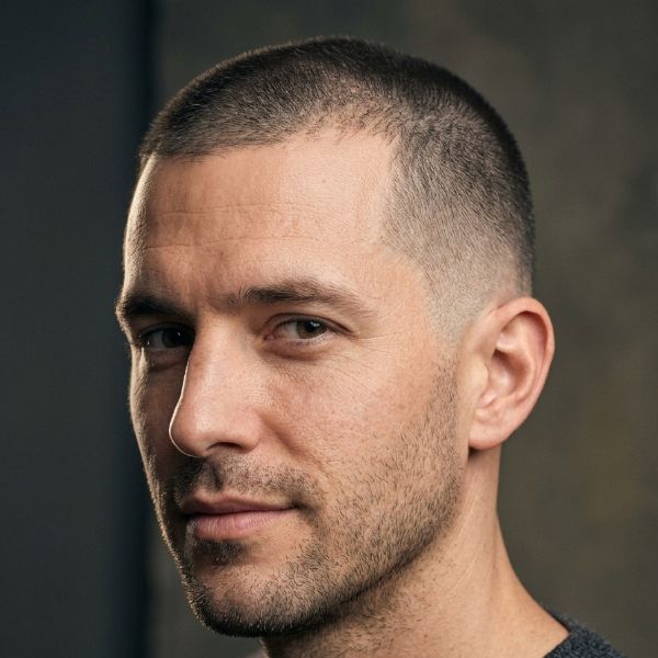 Thin Hair Low Taper Fade Buzz Cut