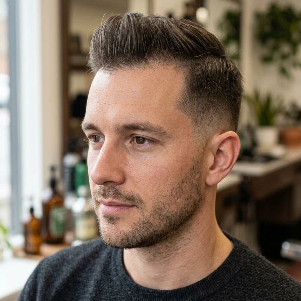 Thin Hair Low Taper Fade Quiff