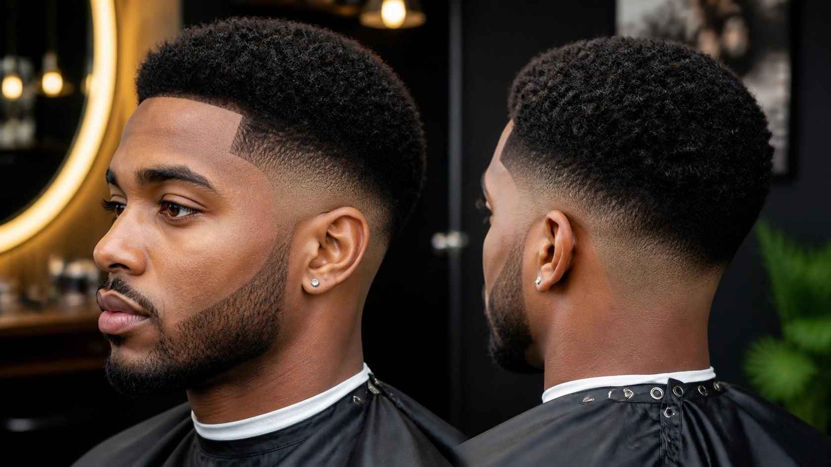 low taper fade black male