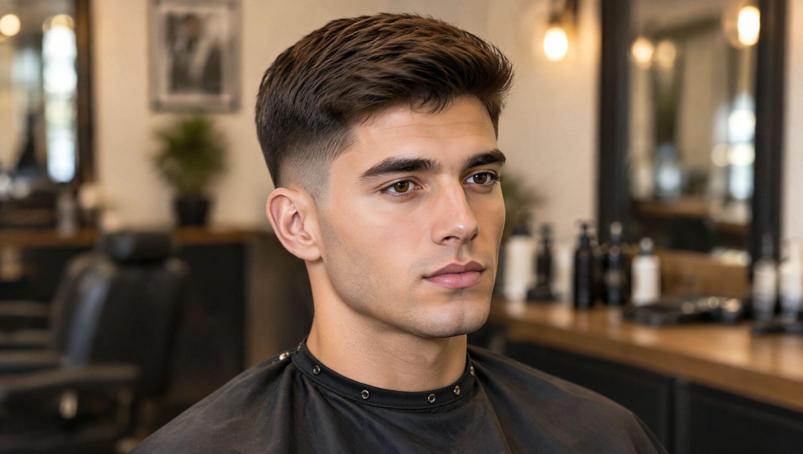 low taper straight hair