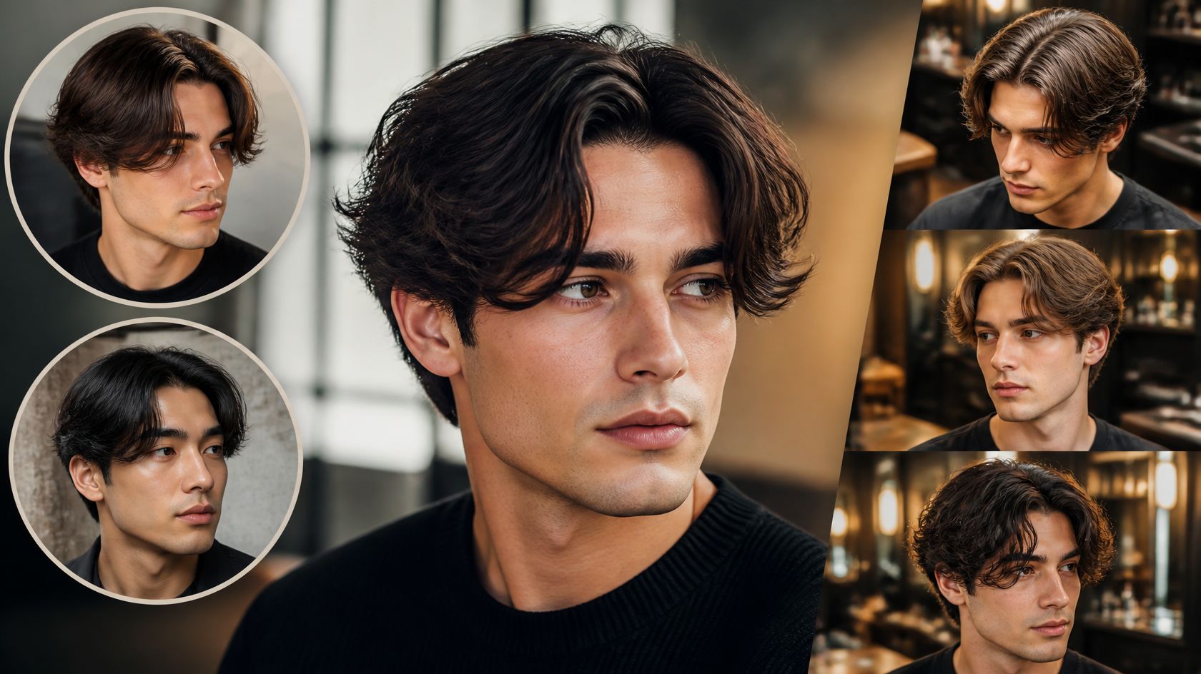middle part haircut men