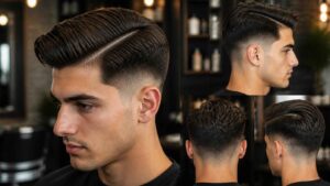side part taper fade